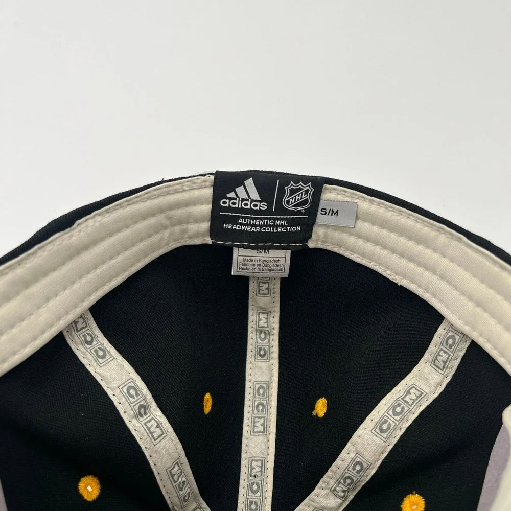 CCM Adidas Boston Bruins Original‎ Six Fitted Hat Black Yellow SM New